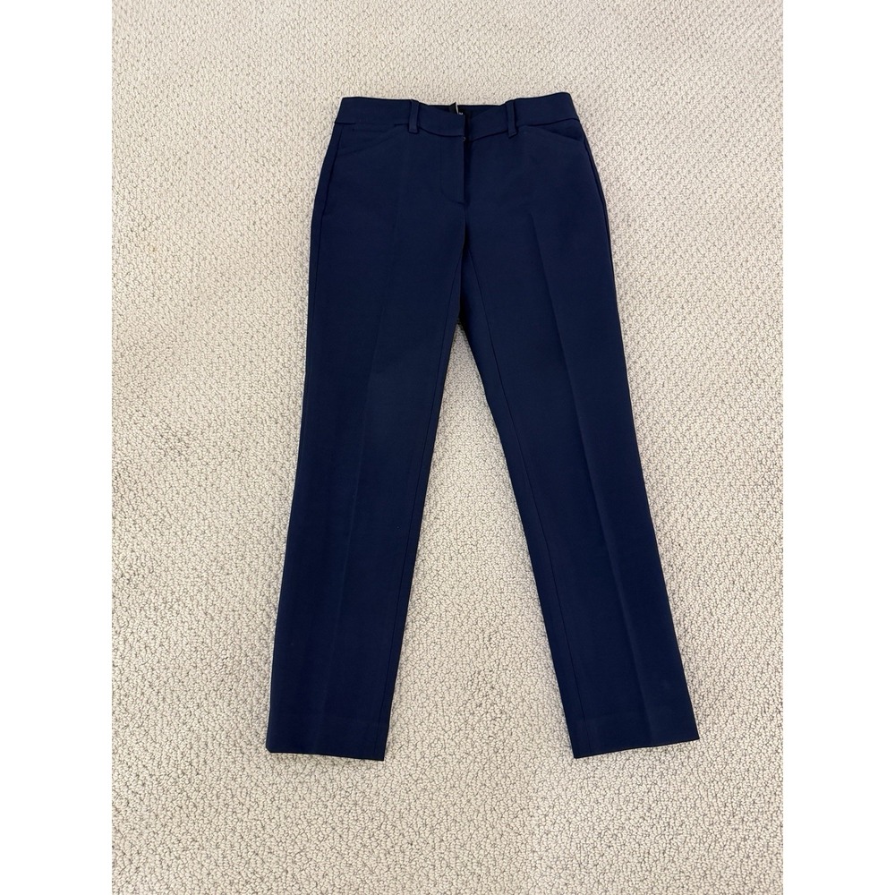 The slim white house black market women blue pants size 00P